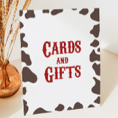 Cowboy Rodeo Western Karten und Geschenke Party Sockelschild
