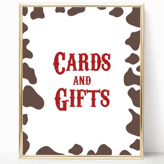 Cowboy Rodeo Western Karten und Geschenke Party Ze Poster