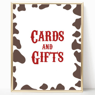 Cowboy Rodeo Western Karten und Geschenke Party Ze Poster