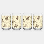 Cowboy Rodeo Western Personalisiertes Set von 4 Dosenglas (Rechts)