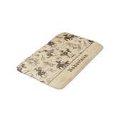 Cowboy Rodeo Western Pferde Personalisiert Badematte (Schrägansicht)