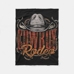 Cowboy Rodeo Western Texan Geschenk Country Bull R Fleecedecke