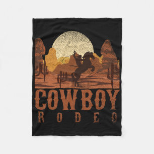 Cowboy Rodeo Western Texan Geschenk Horseck Riding Fleecedecke
