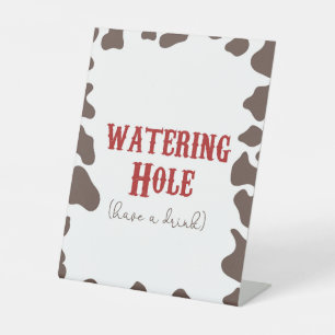 Cowboy Rodeo Western Wasserloch Drinks Party Sockelschild