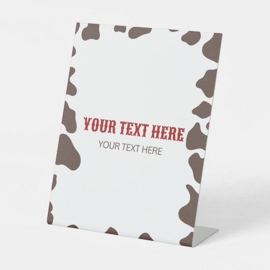 Cowboy Rodeo Western Wild West Custom Party Sockelschild (Vorderseite)