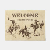 Cowboy Rodeo Western Willkommen Fußmatte (Vorderseite)