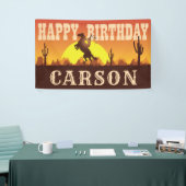 Cowboy Rodeo Wild West, jedes Alter, viel Glück zu Banner (Messeveranstaltung)