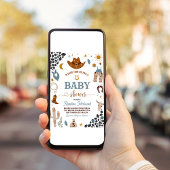 Cowboy Rodeo Wild West Western Babydusche Einladung