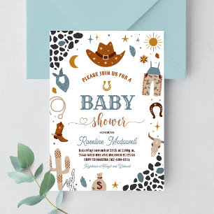 Cowboy-Rodeo-Wilder-Westen-Baby-Shower-Einladung Einladung