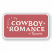 Cowboy Romantik Bücher ästhetisch Aufkleber (Vorderseite)