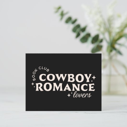 Cowboy Romantik Bücher ästhetisch Postkarte (Stehend Vorderseite)