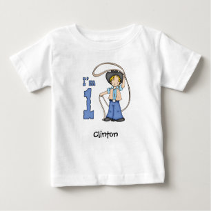 Cowboy Roper 1. Geburtstag Baby T - Shirt