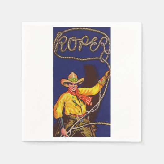 Cowboy Roper Paper Napkins Serviette (Vorderseite)