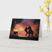 Cowboy Roping Birthday Card Karte (Gelbe Blume)