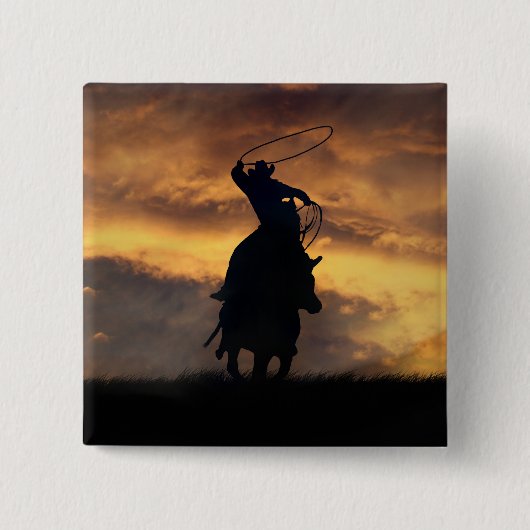 Cowboy Roping Flair Button (Vorderseite)