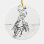 Cowboy Roping Keramikornament (Vorne)