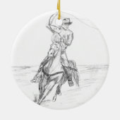 Cowboy Roping Keramikornament (Hinten)
