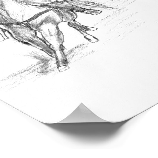 Cowboy Roping Poster (Ecke)