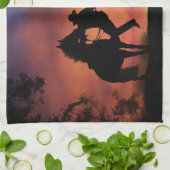 Cowboy Roping Rodeo  Geschirrtuch (Gefaltet)