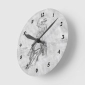 Cowboy Roping Runde Wanduhr (Winkel)