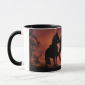 Cowboy Roping und Pferd Tasse (Links)