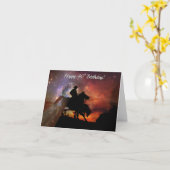 Cowboy Roping und Steer Happy 40. Geburtstag Karte (Gelbe Blume)