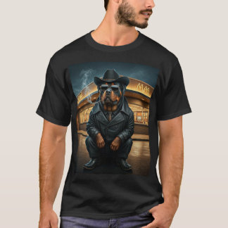 Cowboy Rottie Dog Maximus hangout T-Shirt