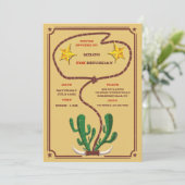 Cowboy Roundup Geburtstagsparty Einladung (Stehend Vorderseite)