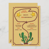 Cowboy Roundup Geburtstagsparty Einladung (Vorne/Hinten)