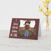 Cowboy-Ruhestandswünsche - Western Spaß Karte (Gelbe Blume)