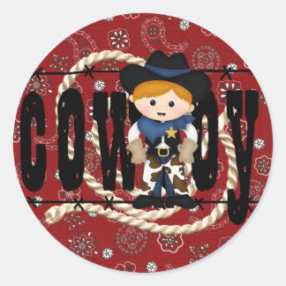 Cowboy Runder Aufkleber