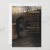 Cowboy Rustic Country Saloon Pub Bachelor Party Einladung (Vorderseite)