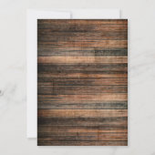 Cowboy Rustic Country Saloon Pub Bachelor Party Einladung (Rückseite)