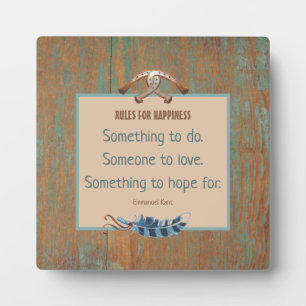 Cowboy Rustic Inspirational Tabletop Fotoplatte