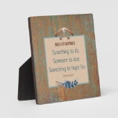 Cowboy Rustic Inspirational Tabletop Fotoplatte (Vorderseite)