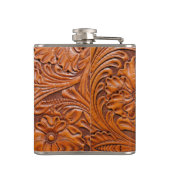 Cowboy Rustic Western Land Hochzeitsmonogramm Flachmann (Rückseite)