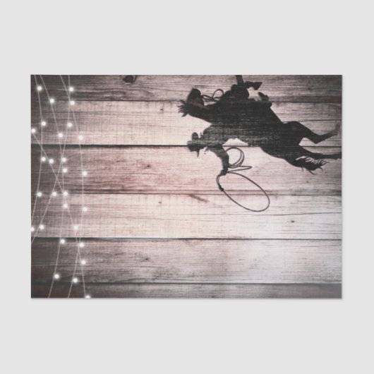 Cowboy Rustic Wood Barn Country Party Wild West Seidenpapier (Vorderseite)