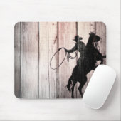 Cowboy Rustic Wood Barn Country Wild West Mousepad (Mit Mouse)