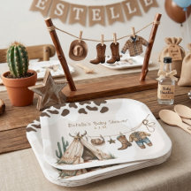 Cowboy rustikal elegante Western Wüsten-Baby-Party