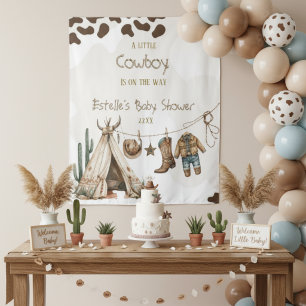 Cowboy-Rustikal-Hallo Western-Wasserfarbe-Baby-Par Wandteppich