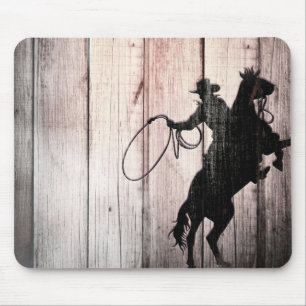 Cowboy Rustikal Holz Scheune Land Wild West Mousepad