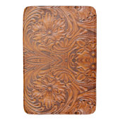 Cowboy Rustikaler Western mit handgefertigtem Lede Badematte (Vorderseite Vertikal)