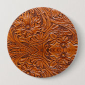 Cowboy Rustikaler Western mit handgefertigtem Lede Button (Vorderseite)