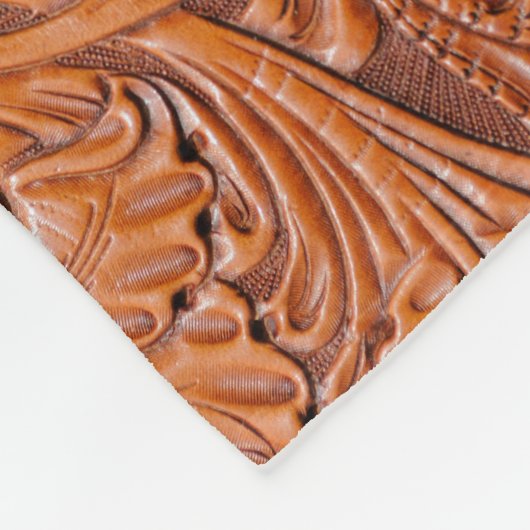 Cowboy Rustikaler Western mit handgefertigtem Lede Fleecedecke (Ecke)