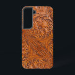 Cowboy Rustikaler Western mit handgefertigtem Lede Samsung Galaxy Hülle<br><div class="desc">Rustikales Western Country-Muster bedruckte Lederhandy Gehäuse. Cowboy-Dekor-Accessoires</div>