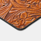 Cowboy Rustikaler Western mit handgefertigtem Lede Schreibtischunterlage (Ecke)