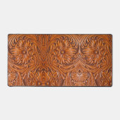 Cowboy Rustikaler Western mit handgefertigtem Lede Schreibtischunterlage (Vorderseite)