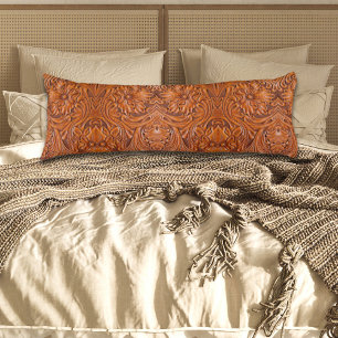 Cowboy Rustikaler Western mit handgefertigtem Lede Seitenschläferkissen