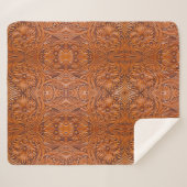 Cowboy Rustikaler Western mit handgefertigtem Lede Sherpadecke (Vorderseite (Horizontal))