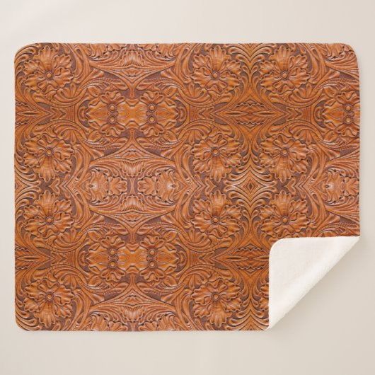 Cowboy Rustikaler Western mit handgefertigtem Lede Sherpadecke (Vorderseite (Horizontal))